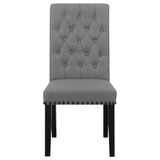 Alana Upholstered Tufted Side Chairs With Nailhead Trim (Set Of 2)