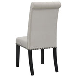 Alana Upholstered Tufted Side Chairs With Nailhead Trim (Set Of 2)