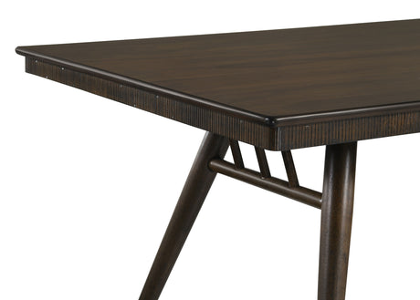 Wes Dark Walnut Rectangular 80-Inch Wood Dining Table