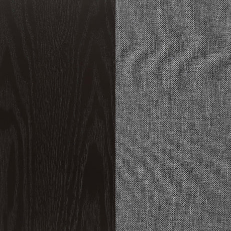 Sherry Rustic Espresso / Grey 5-Piece Round Marble Top Dining Table Set