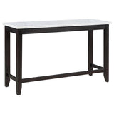 Toby Rectangular Marble Top Counter Height Table Espresso And White