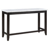 Toby Rectangular Marble Top Counter Height Table Espresso And White