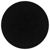 Florence Distressed Black Round 60-Inch Pedestal Base Dining Table