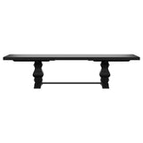 Florence Distressed Black 126-Inch Extension Dining Table