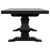 Florence Distressed Black 126-Inch Extension Dining Table