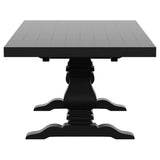 Florence Distressed Black 126-Inch Extension Dining Table