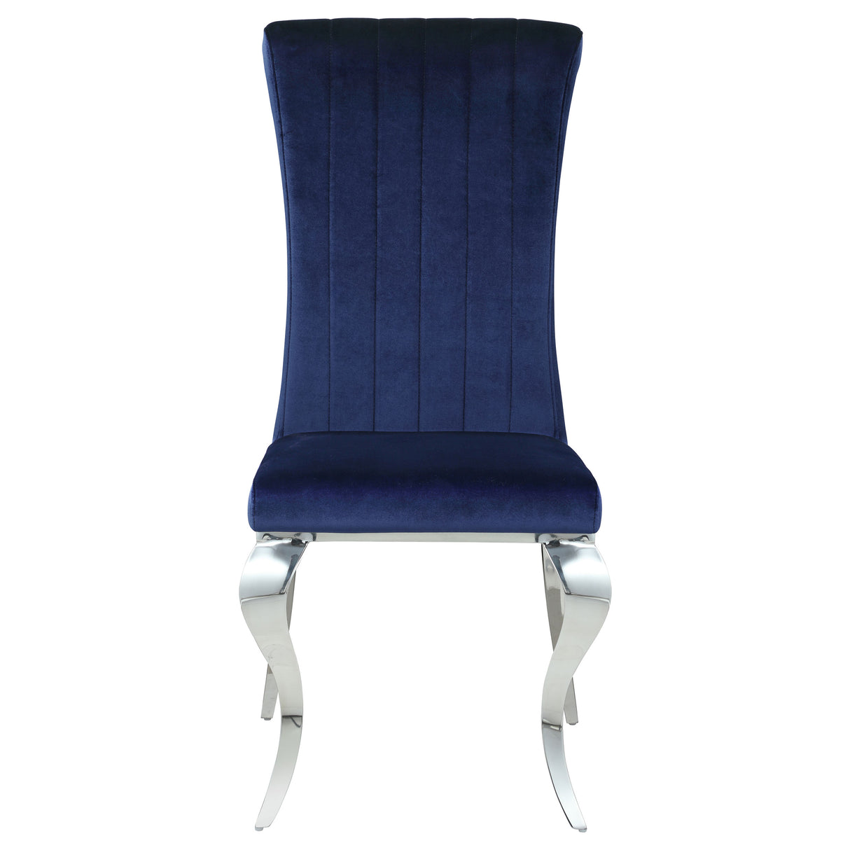 Marilyn Ink Blue 5-Piece Rectangular Mirrored Dining Set