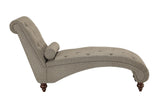 Bonne Exposed Wood Feet With Brown Chaise