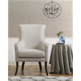 Avalon Beige Quilted Accent Chair