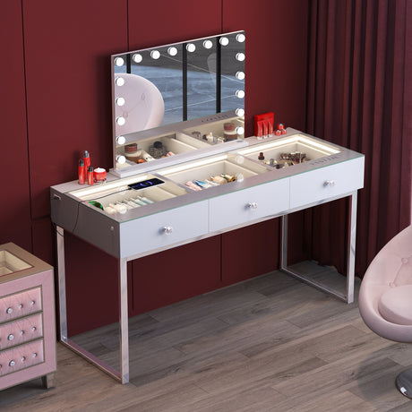 Billie Vanity Desk - 3 Storage Drawers