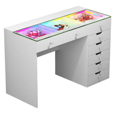 Diana Vanity Desk Pro- 8 Storage Drawers