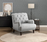 Holland Park Gray/White Accent Chair