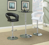 Barraza 29" Adjustable Height Bar Stool White And Chrome