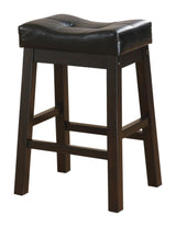 Donald Upholstered Counter Height Stools Black And Cappuccino (Set Of 2)