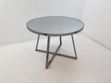 Jillian Round 45-inch Mirror Top Dining Table Black Nickel