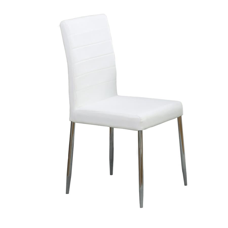 Matson Upholstered Dining Chairs White (Set Of 4)