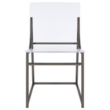 Adino Acrylic Dining Side Chair Black Nickel (Set of 2)