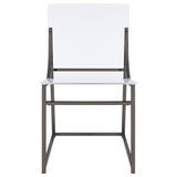 Adino Acrylic Dining Side Chair Black Nickel (Set of 2)