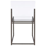 Adino Acrylic Dining Side Chair Black Nickel (Set of 2)