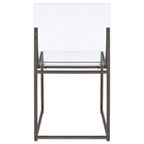Adino Acrylic Dining Side Chair Black Nickel (Set of 2)