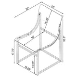 Adino Acrylic Dining Side Chair Black Nickel (Set of 2)