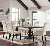 Phelps Distressed Noir / Beige 7-Piece Rectangular Dining Table Set