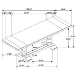 Phelps Distressed Nior 123-Inch Extension Leaf Dining Table Noir