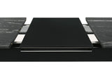 Crestmont 78-inch Extension Dining Table Black Faux Marble