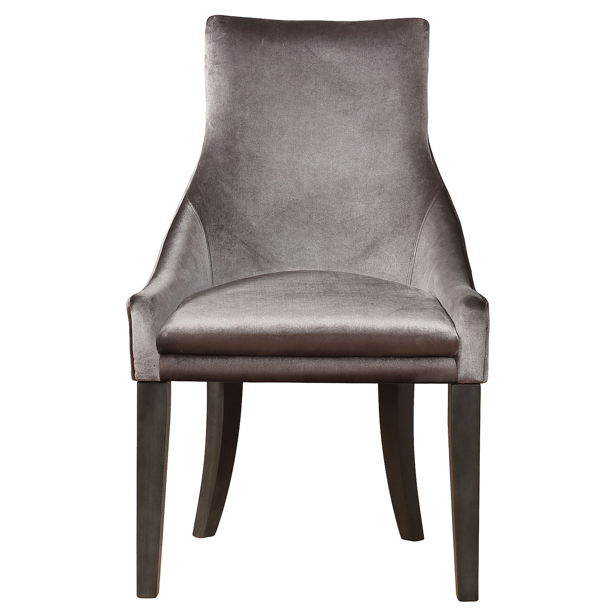 Mindy Upholstered Demi Wing Chairs Grey (Set Of 2)