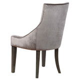 Mindy Upholstered Demi Wing Chairs Grey (Set Of 2)