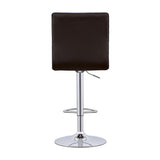 Ashbury Upholstered Adjustable Bar Stools Black And Chrome (Set Of 2)