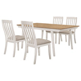 Nogales Off White 5-Piece Rectangular Dining Table Set