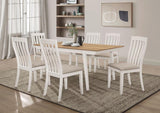 Nogales Off White 7-Piece Rectangular Dining Table Set