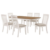 Nogales Off White 7-Piece Rectangular Dining Table Set
