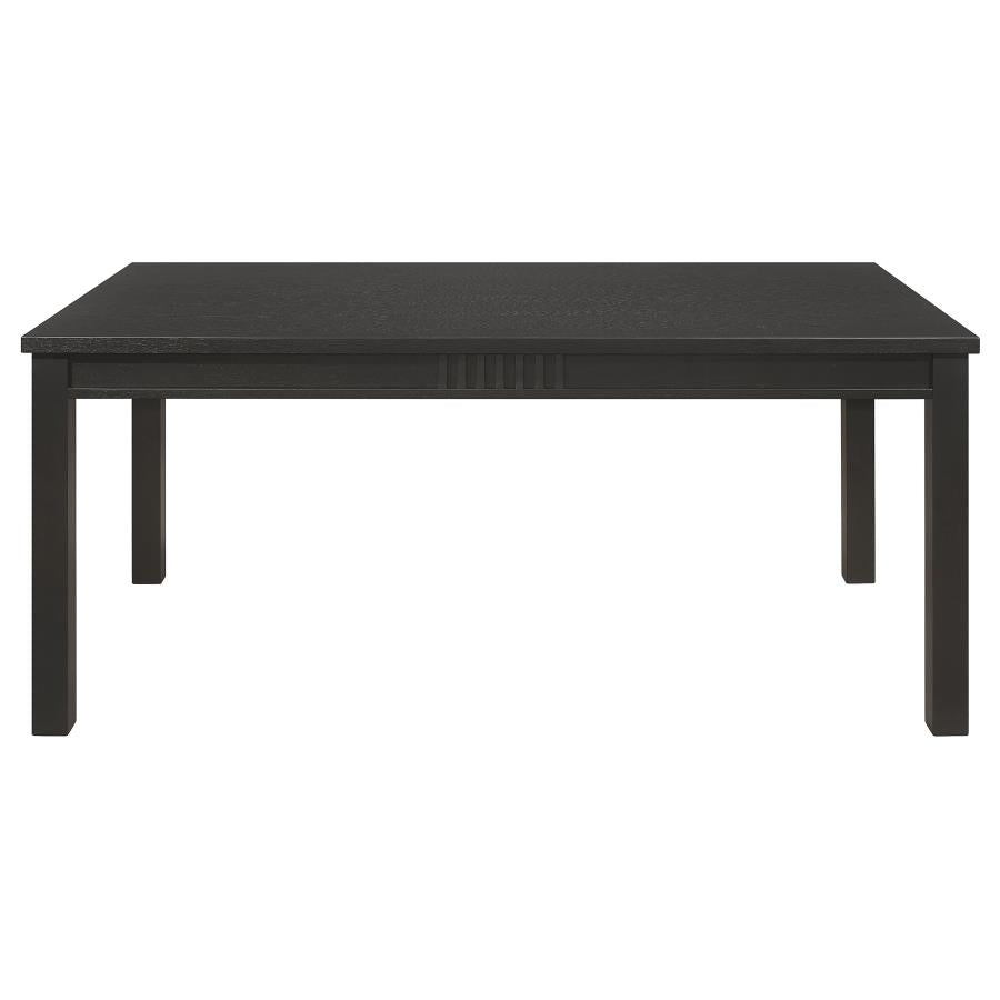 Marbrisa Matte Black 7-Piece Rectangular Dining Table Set