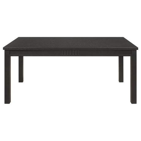 Marbrisa Matte Black 7-Piece Rectangular Dining Table Set