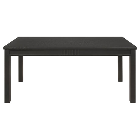 Marbrisa Matte Black 7-Piece Rectangular Dining Table Set
