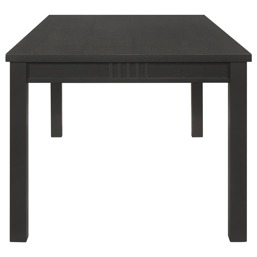 Marbrisa Matte Black 7-Piece Rectangular Dining Table Set