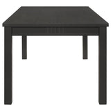 Marbrisa Matte Black 7-Piece Rectangular Dining Table Set