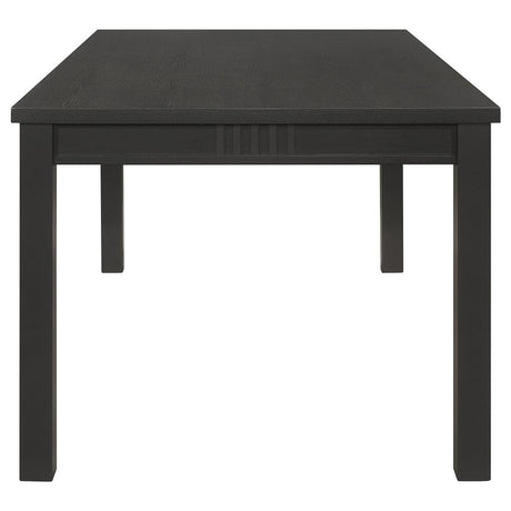 Marbrisa Matte Black 7-Piece Rectangular Dining Table Set