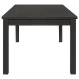 Marbrisa Matte Black 7-Piece Rectangular Dining Table Set