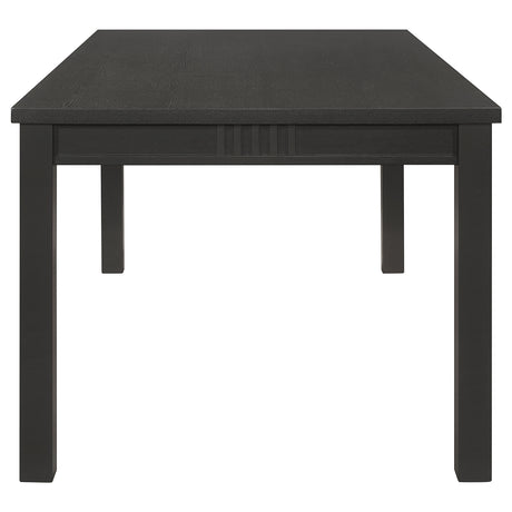 Marbrisa Matte Black 7-Piece Rectangular Dining Table Set