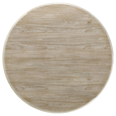 Trofello White Washed 5-Piece Round Dining Table Set