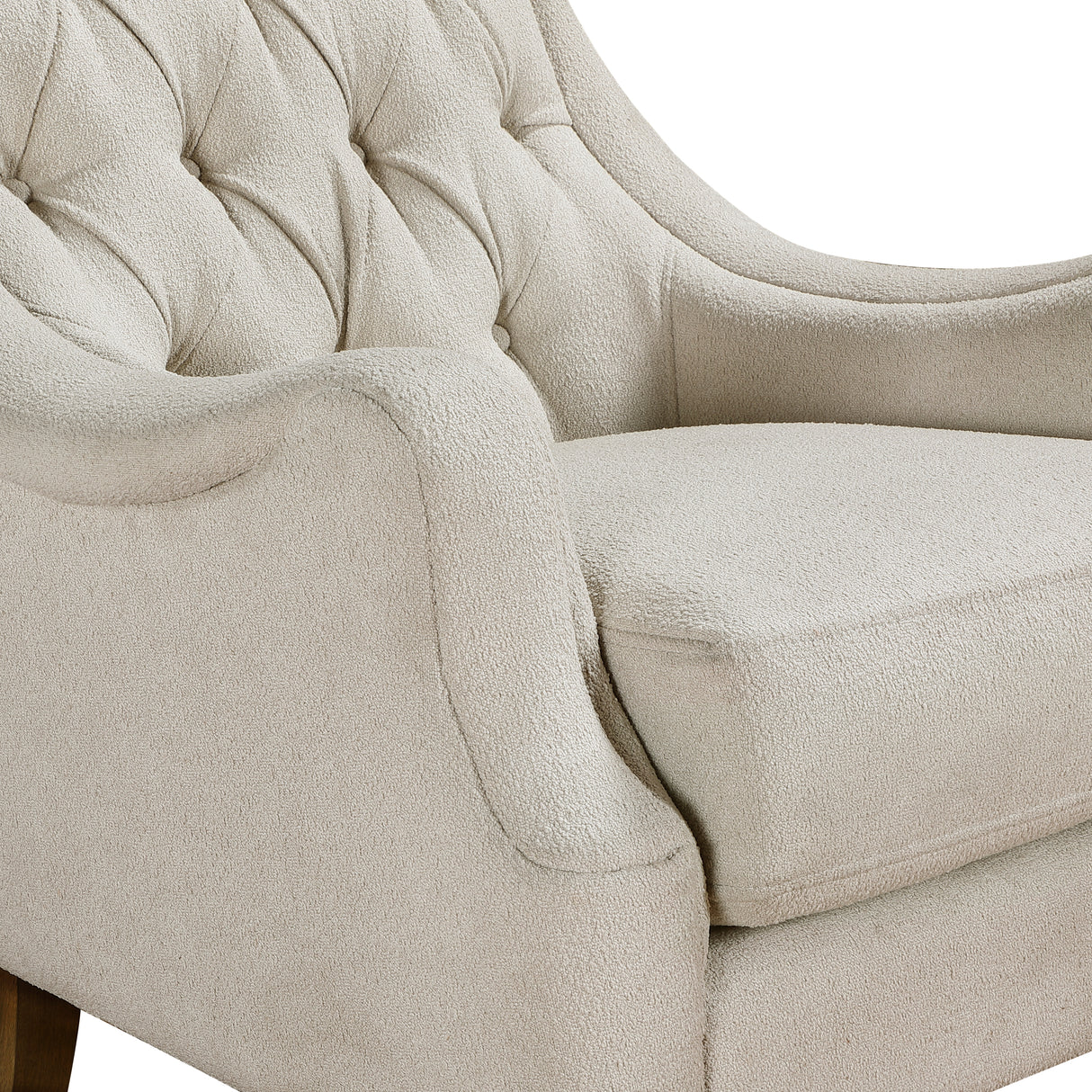 Stella Beige Boucle Accent Chair