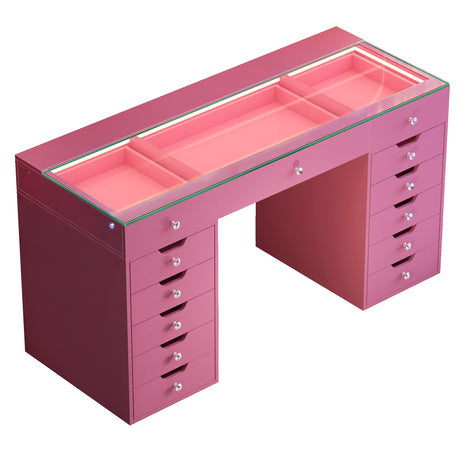 Eva Vanity Desk - 13 Storage Drawers
