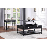 Sanders Black Lift Top Cocktail Table
