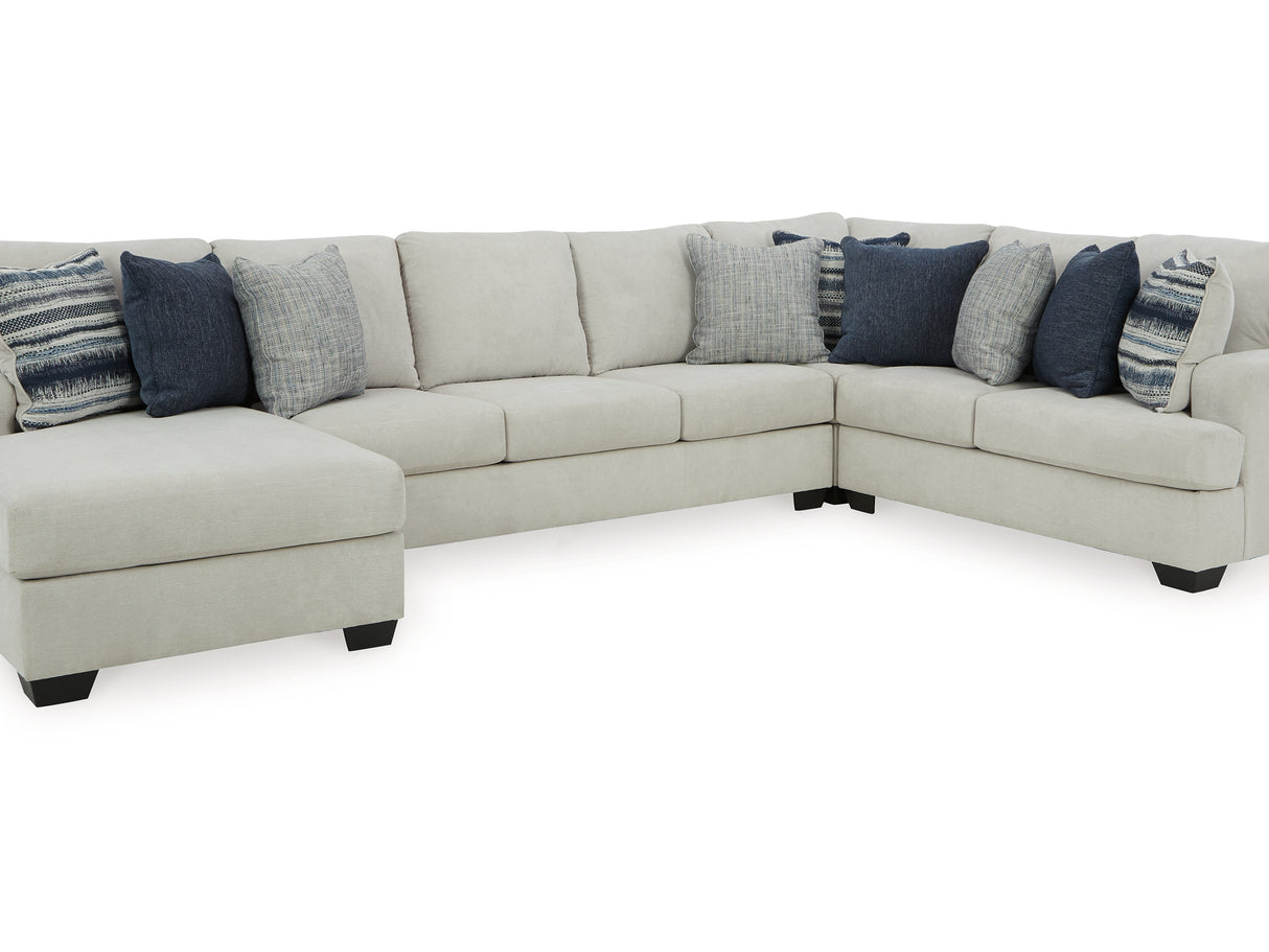Lowder Stone 4-Piece Left-Arm Facing Sectional With Chaise