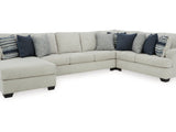 Lowder Stone 4-Piece Left-Arm Facing Sectional With Chaise