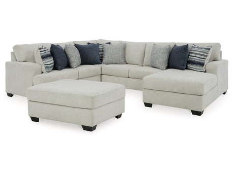 Lowder Stone 4-Piece Right-Arm Facing Sectional With Ottoman