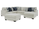Lowder Stone 4-Piece Right-Arm Facing Sectional With Ottoman
